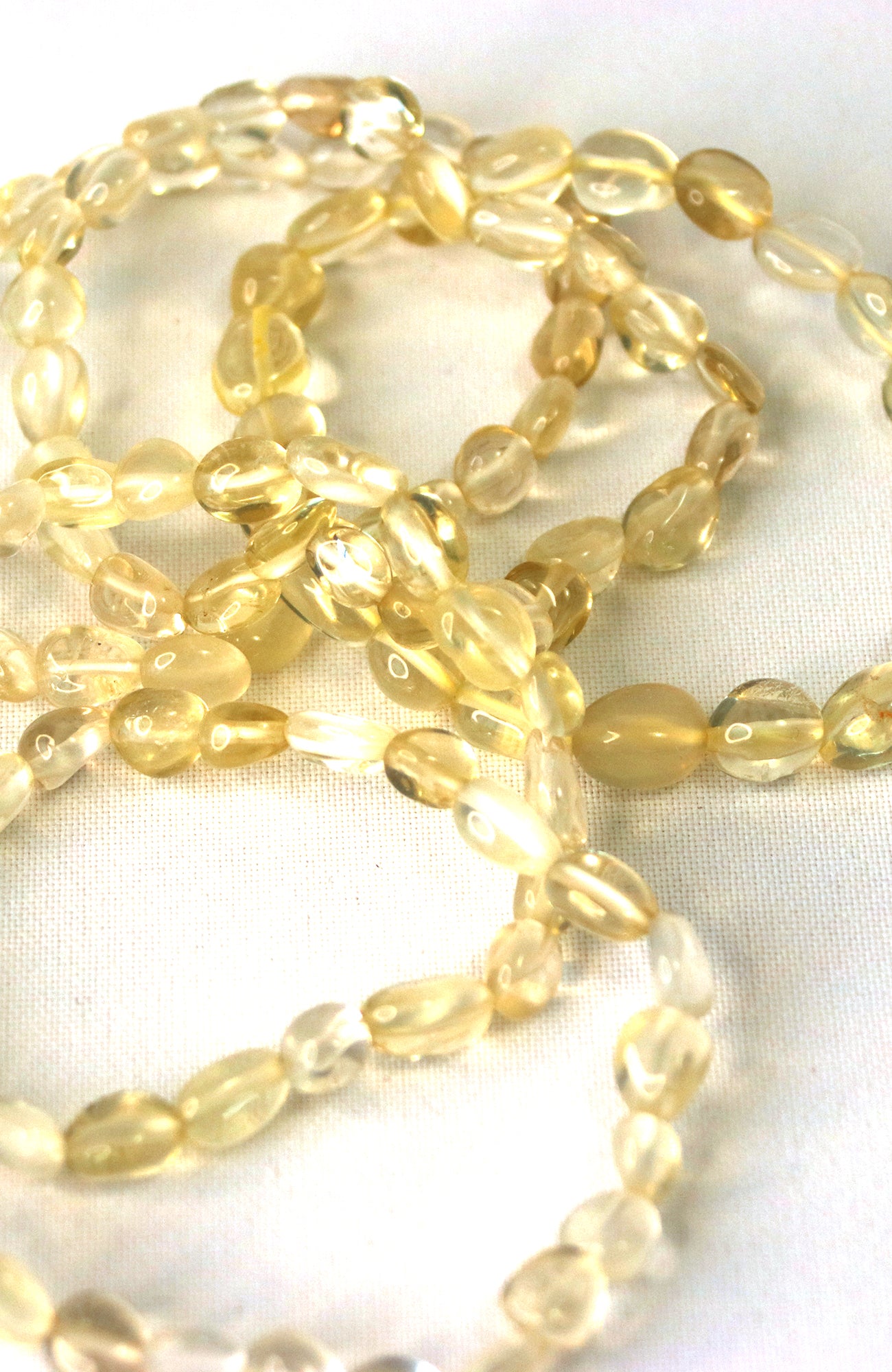 Lemon Quartz Nugget Bead Bracelet 302